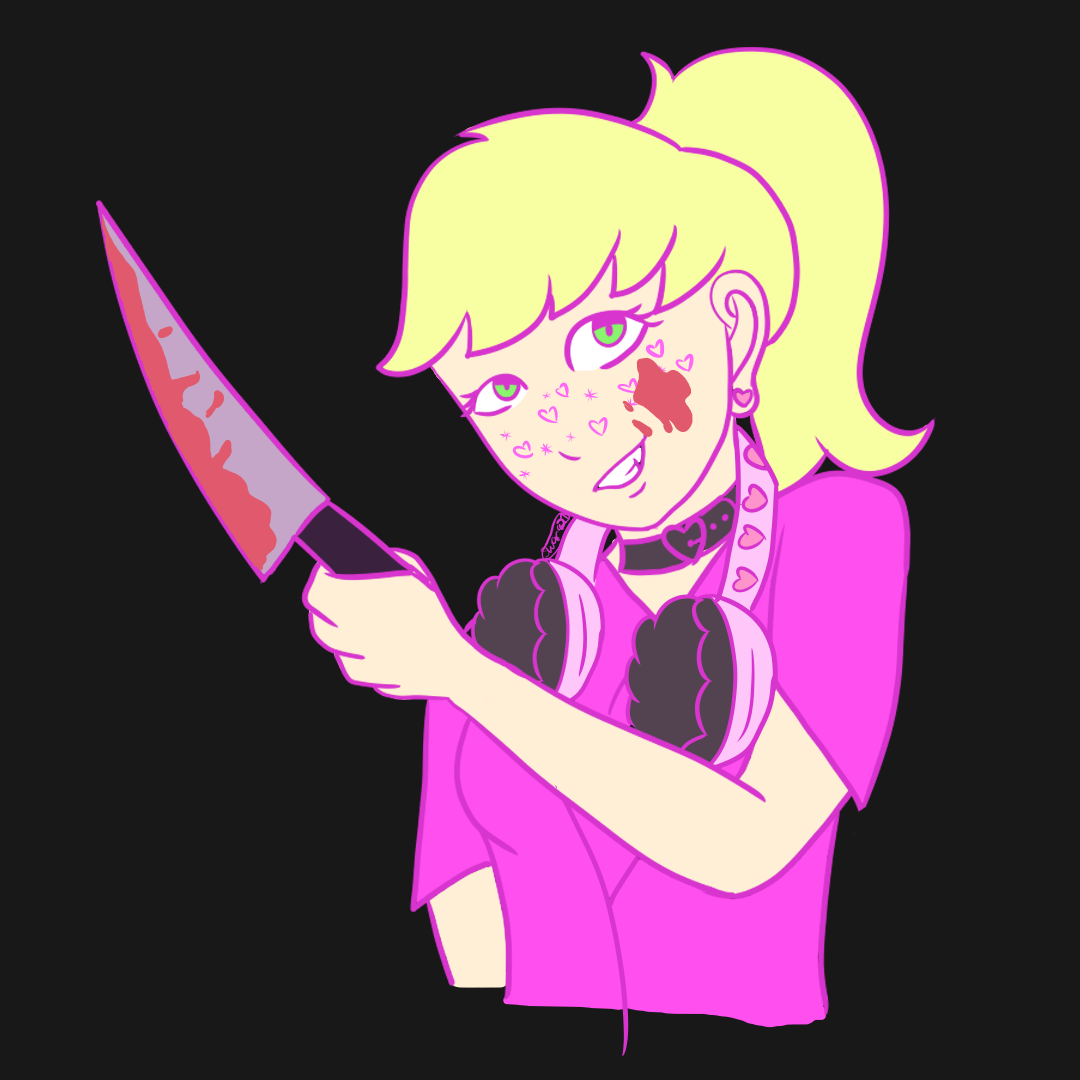  Kayla holding a knife Image